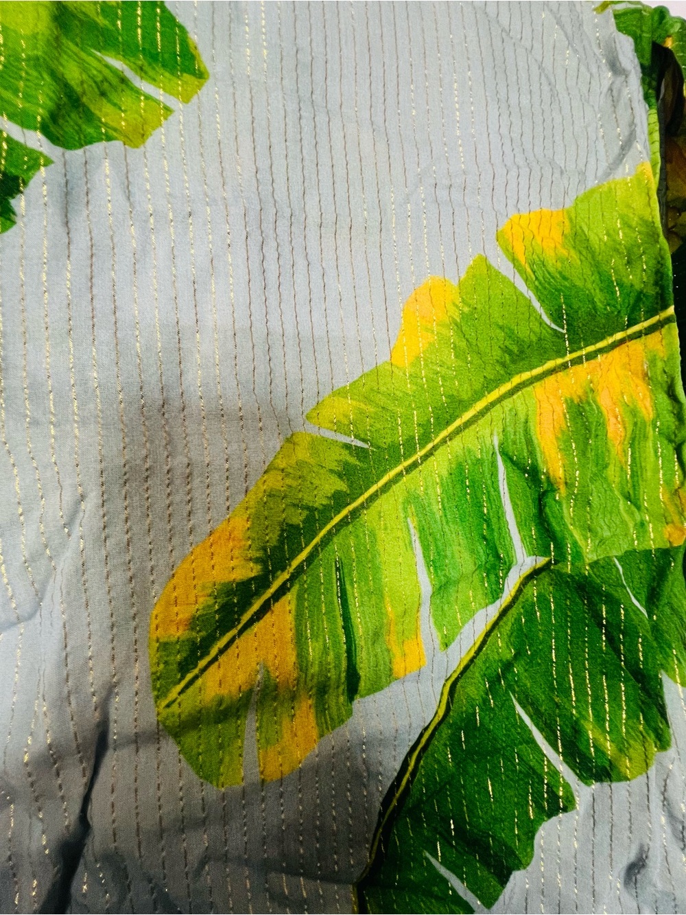 Farm Rio - Fresh Bananas Cover Up - Tropical Leaf Green Sarong - NWT - XL - Picture 7 of 9